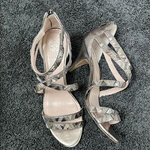Vince Camuto Metallic Strappy Heels